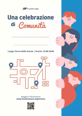 Manifesto dell'evento della comunità Blue Modern