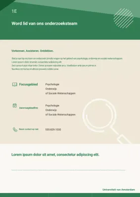 Wervingsposter voor Groen Modern Onderwijs