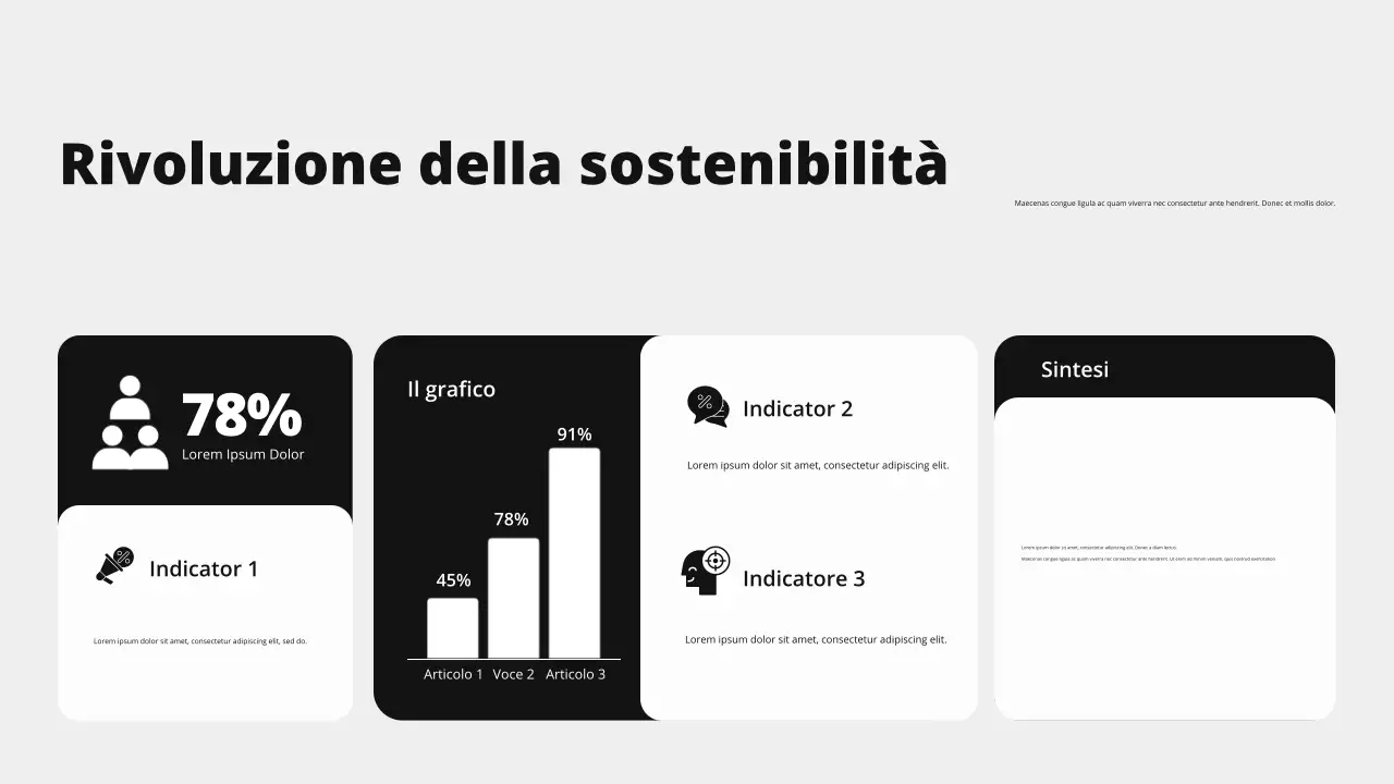 Presentazione della panoramica del mercato moderno in beige e nero