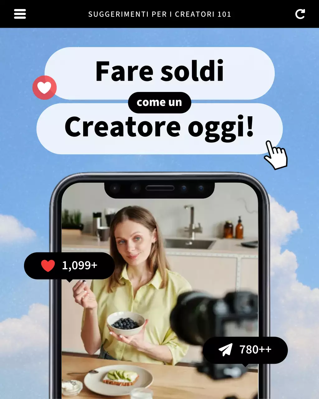Suggerimenti per il creatore di UI UX moderne blu e nere - Post Instagram a carosello