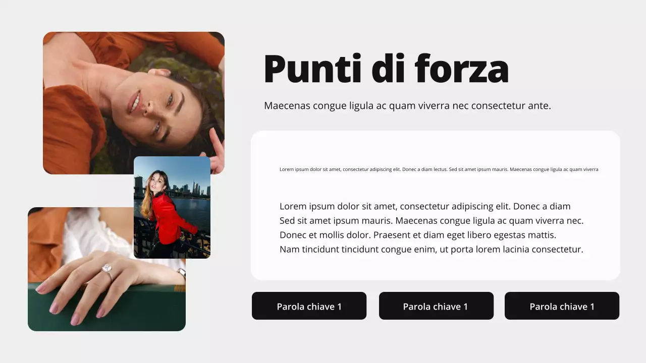 Presentazione della panoramica del mercato moderno in beige e nero