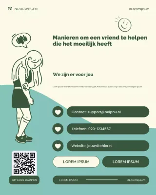 Rustige moderne Instagram-post over middelenmisbruik