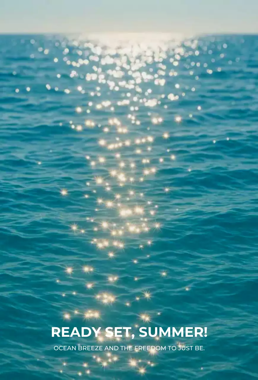 하늘색 심플 여름 광고