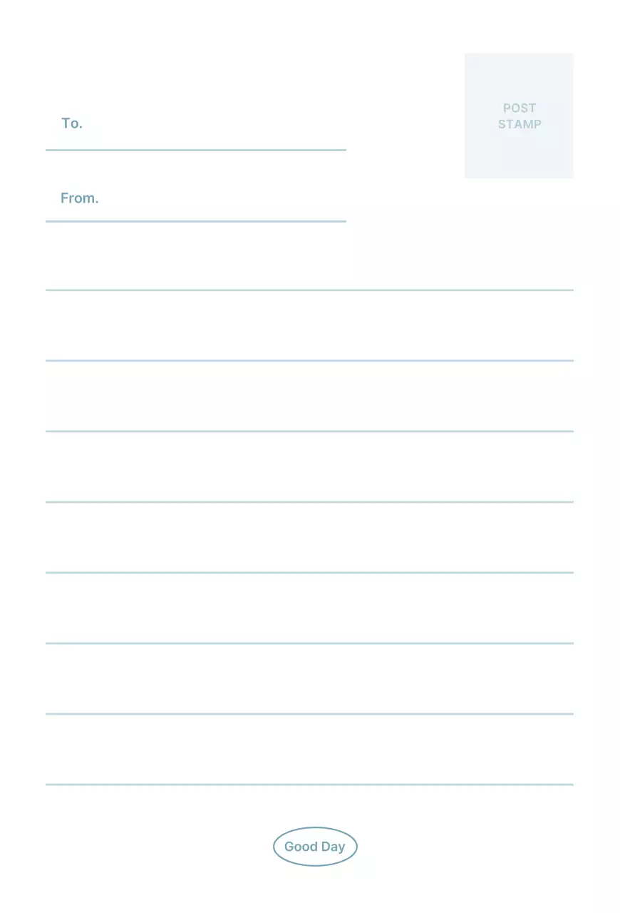 하늘색 심플 메시지 포스터