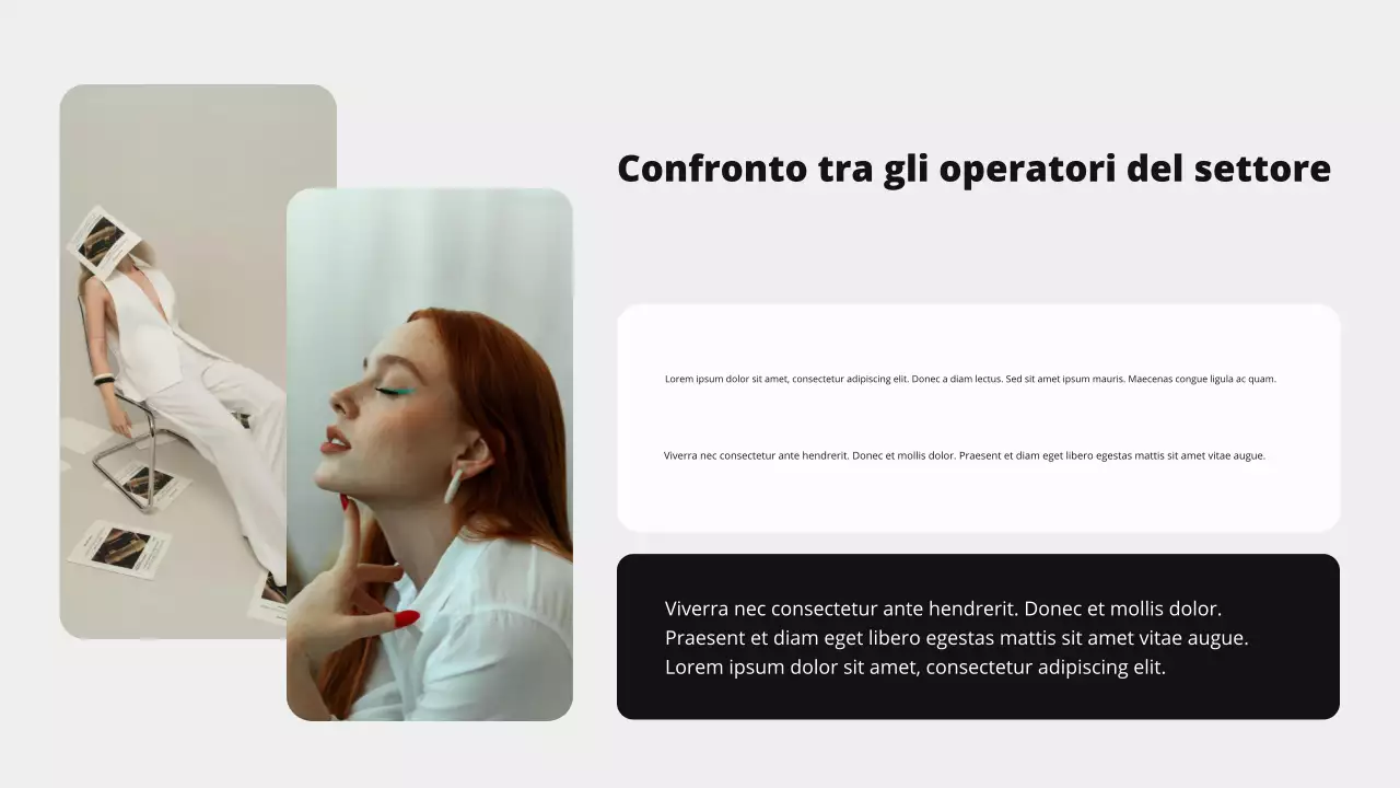 Presentazione della panoramica del mercato moderno in beige e nero