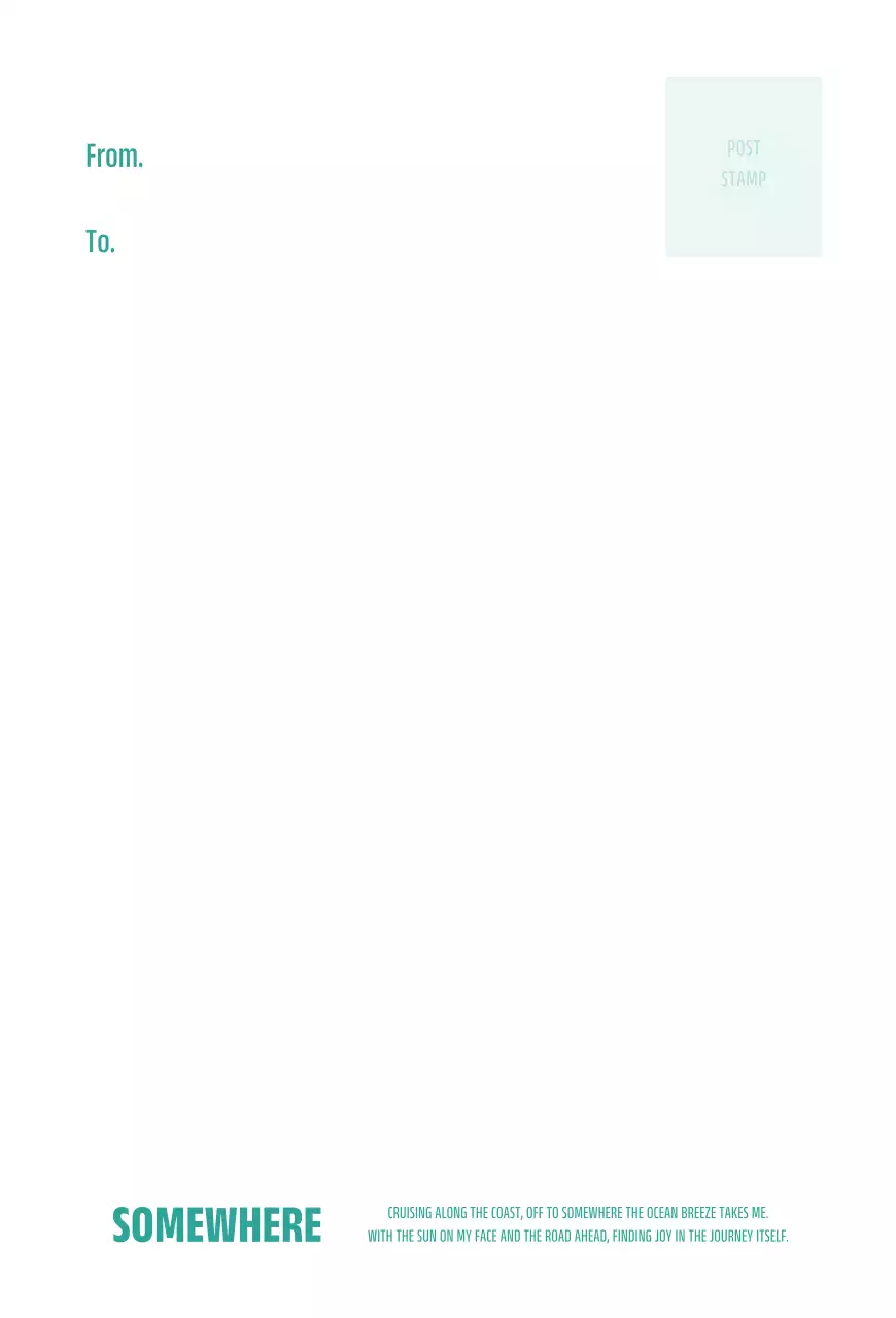 민트 빈티지 여행 포스터