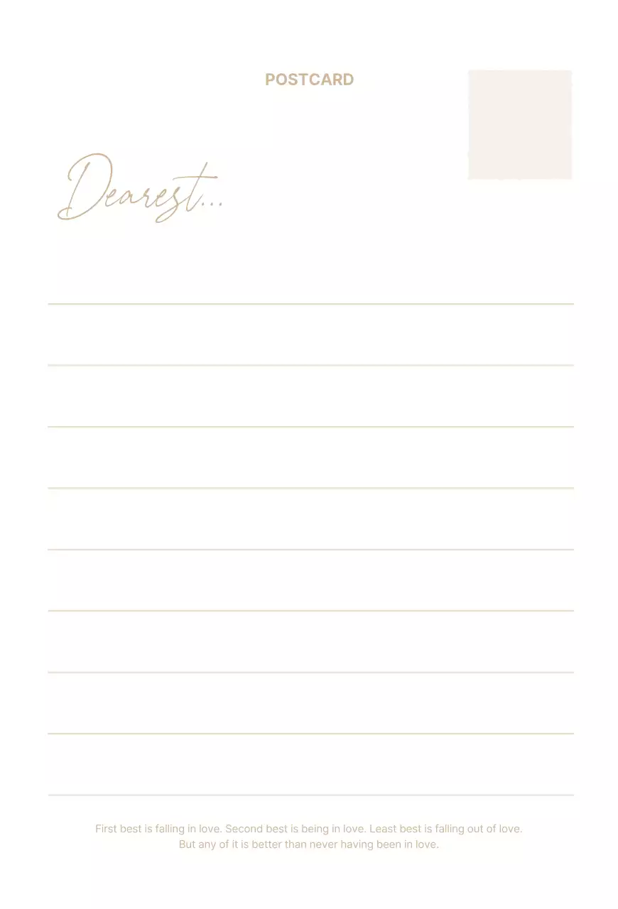 초록 로맨틱 사랑 엽서