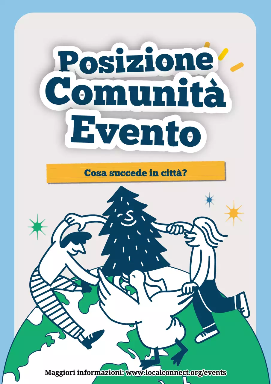 Manifesto dell'evento comunitario Blue Playful