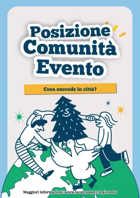 Manifesto dell'evento comunitario Blue Playful