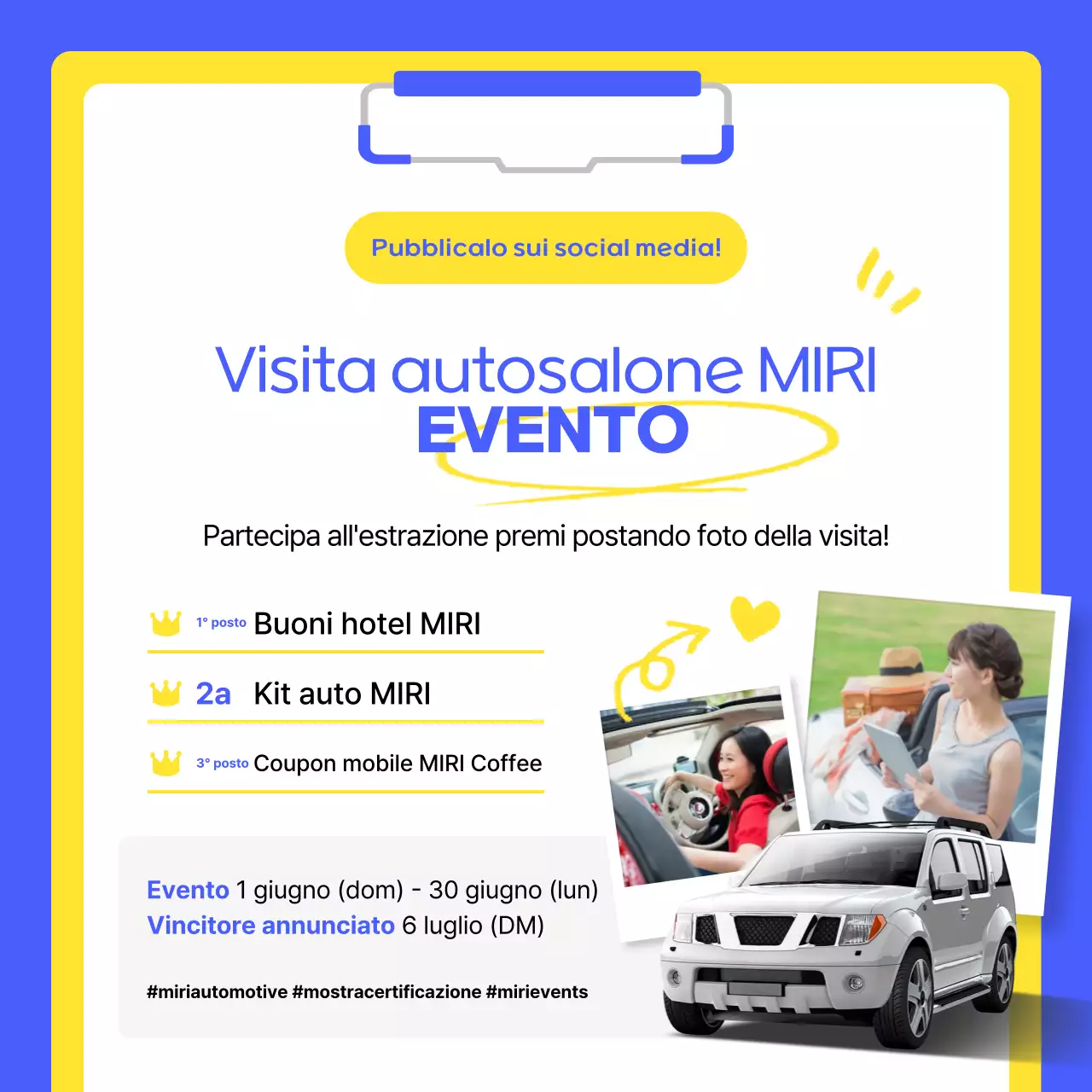 Promozione auto moderna blu