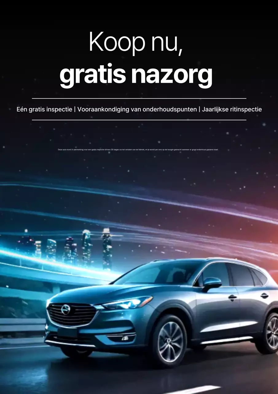 Gratis evenementadvertentie voor eenvoudige zwart-blauwe auto-aftersalesservice