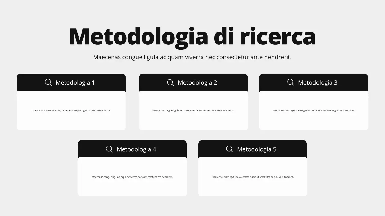 Presentazione della panoramica del mercato moderno in beige e nero