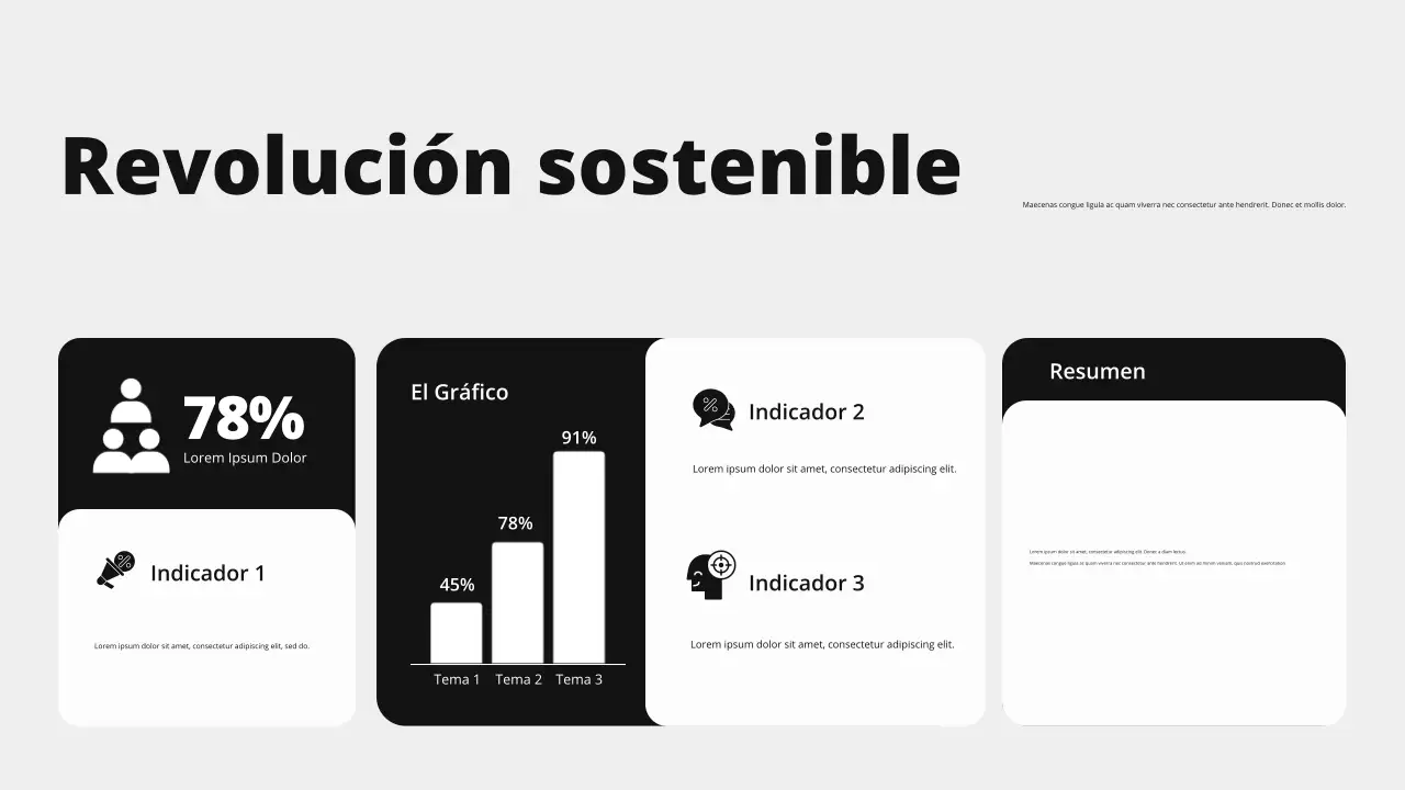 Presentación general del mercado moderno en tonos beige y negro audaz