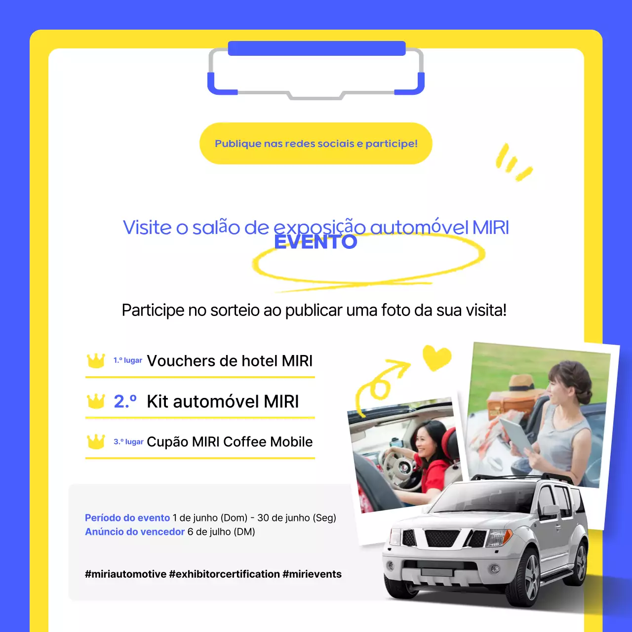 Promoção de Carro Moderno Azul