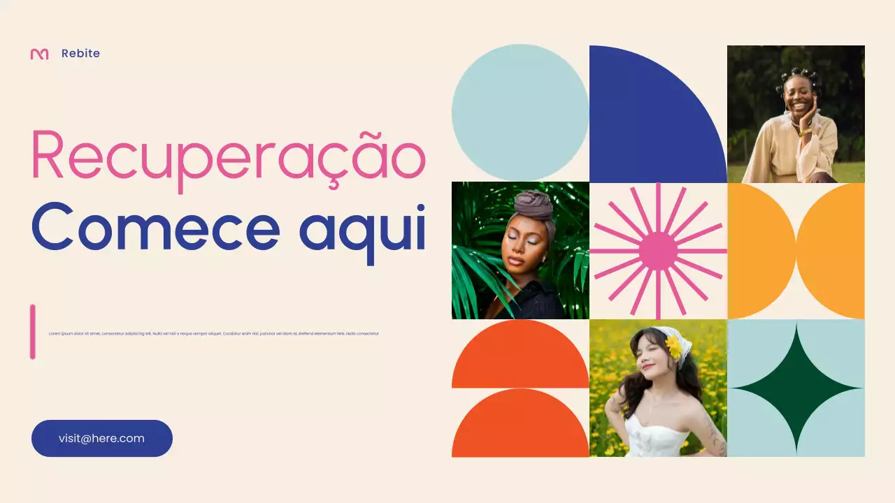 Apresentação de Promoção da Saúde e Recuperação Moderna Bege