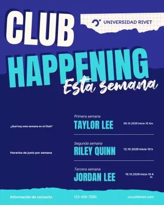 Publicación de Instagram del evento de anuncio de la Universidad Retro Rosa