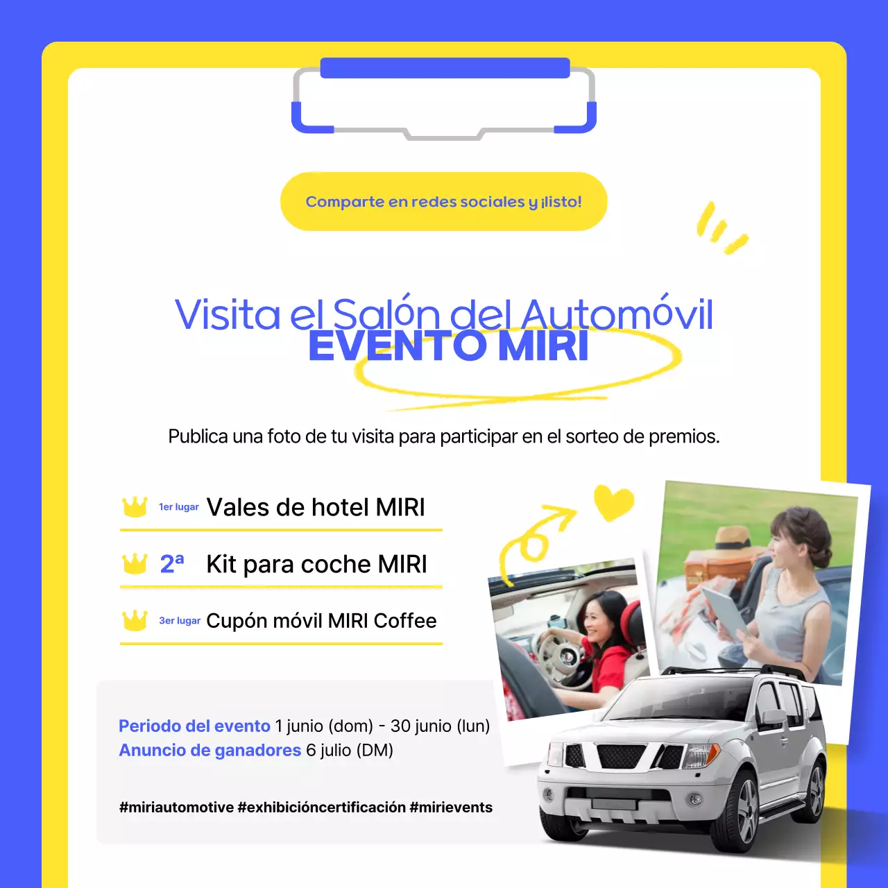 Promoción de coches modernos azules