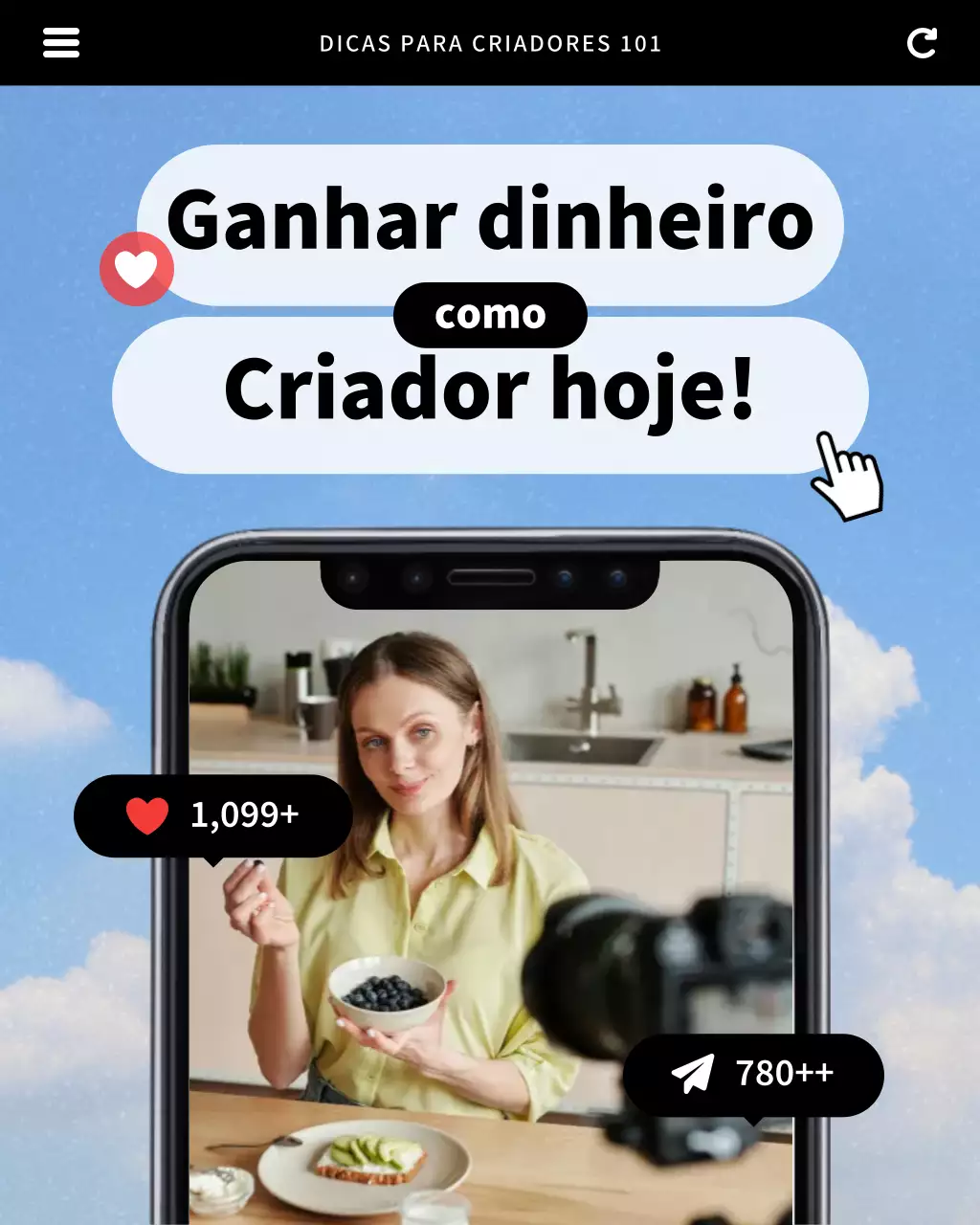 Dicas para criadores de UI UX moderna em azul e preto - carrossel de postagens no Instagram