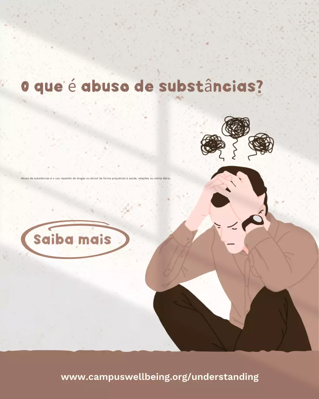 Guia moderno bege sobre abuso de substâncias nas mídias sociais