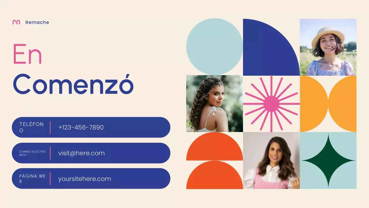 Presentación de promoción de salud y recuperación moderna en beige