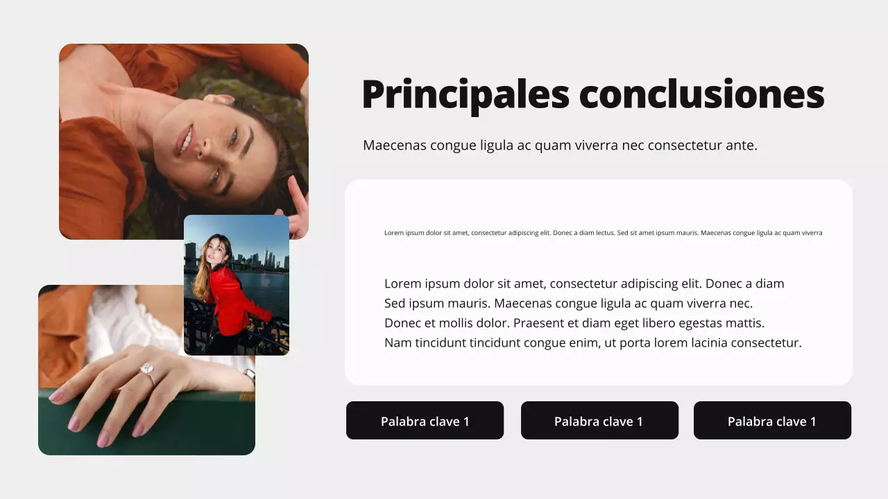 Presentación general del mercado moderno en tonos beige y negro audaz