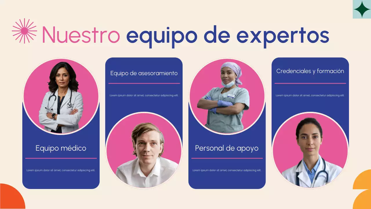 Presentación de promoción de salud y recuperación moderna en beige