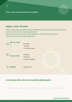 Cartel de reclutamiento de Educación Moderna Verde