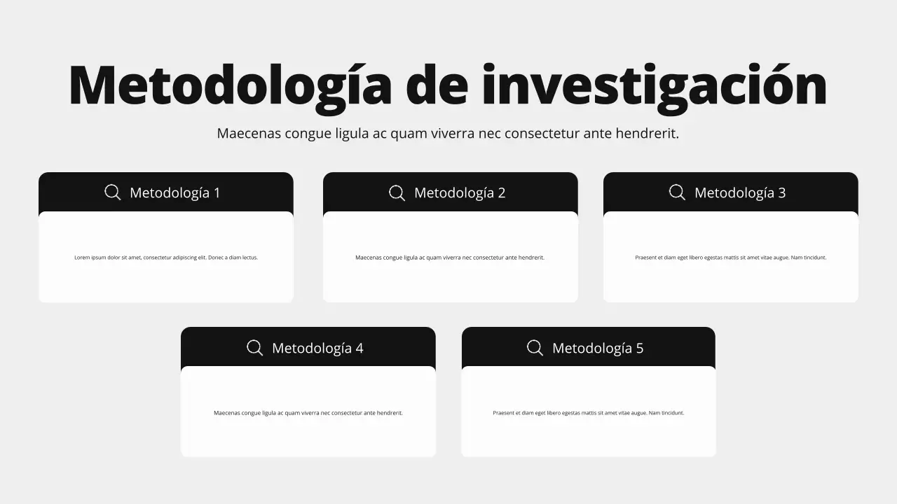 Presentación general del mercado moderno en tonos beige y negro audaz