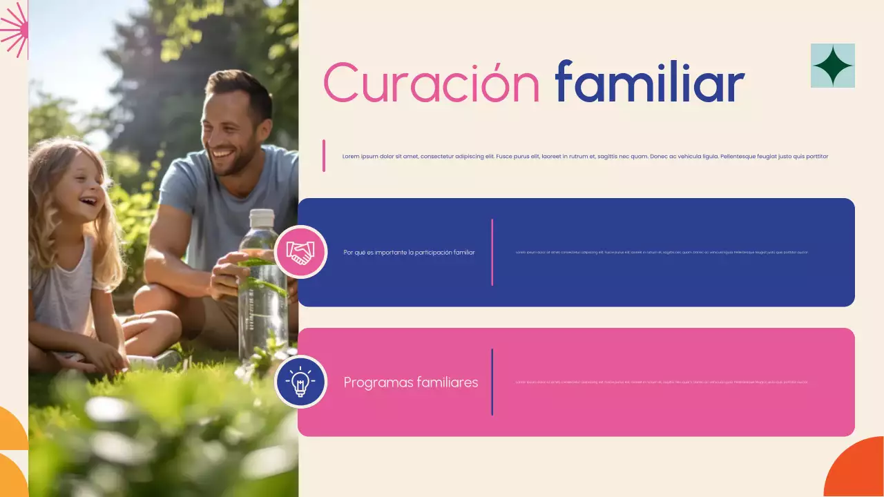 Presentación de promoción de salud y recuperación moderna en beige