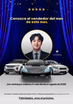 Presentamos el Auto del Mes con detalles en azul y amarillo