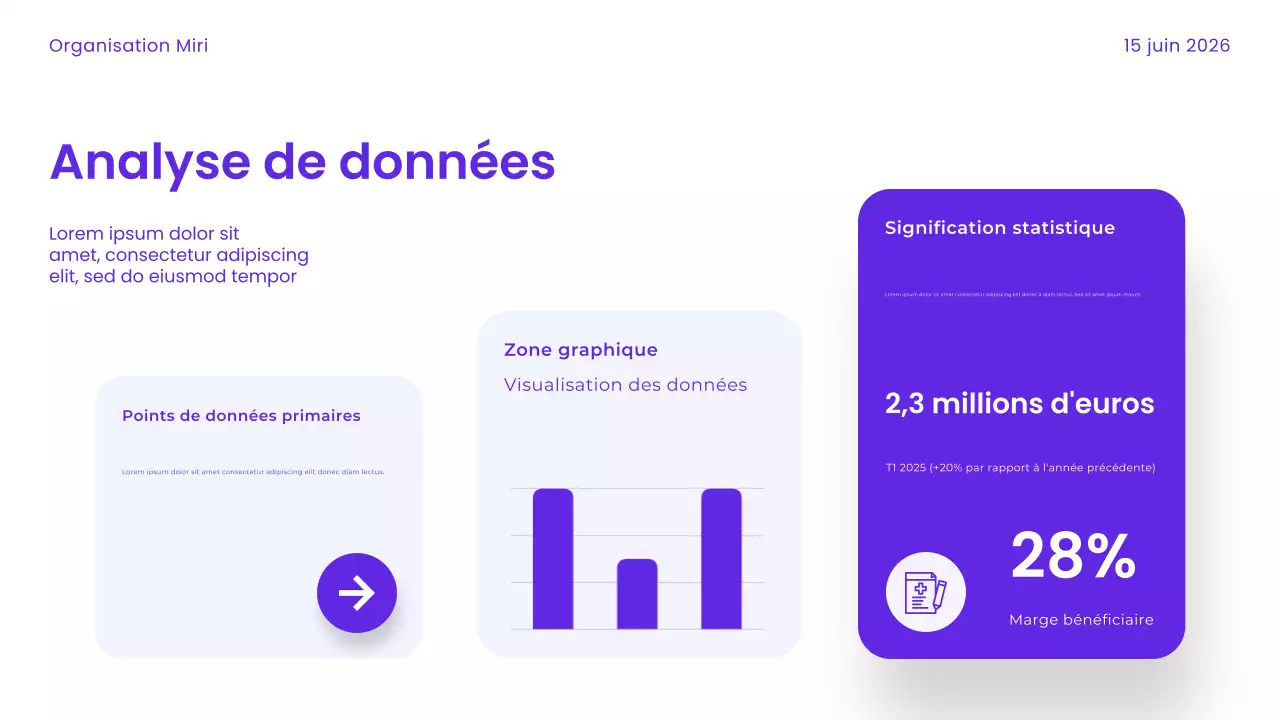 Présentation des soins de santé modernes en violet