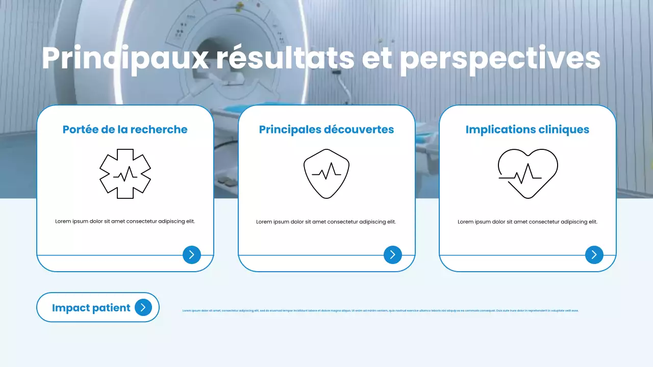 Présentation des tendances des soins de santé modernes en bleu