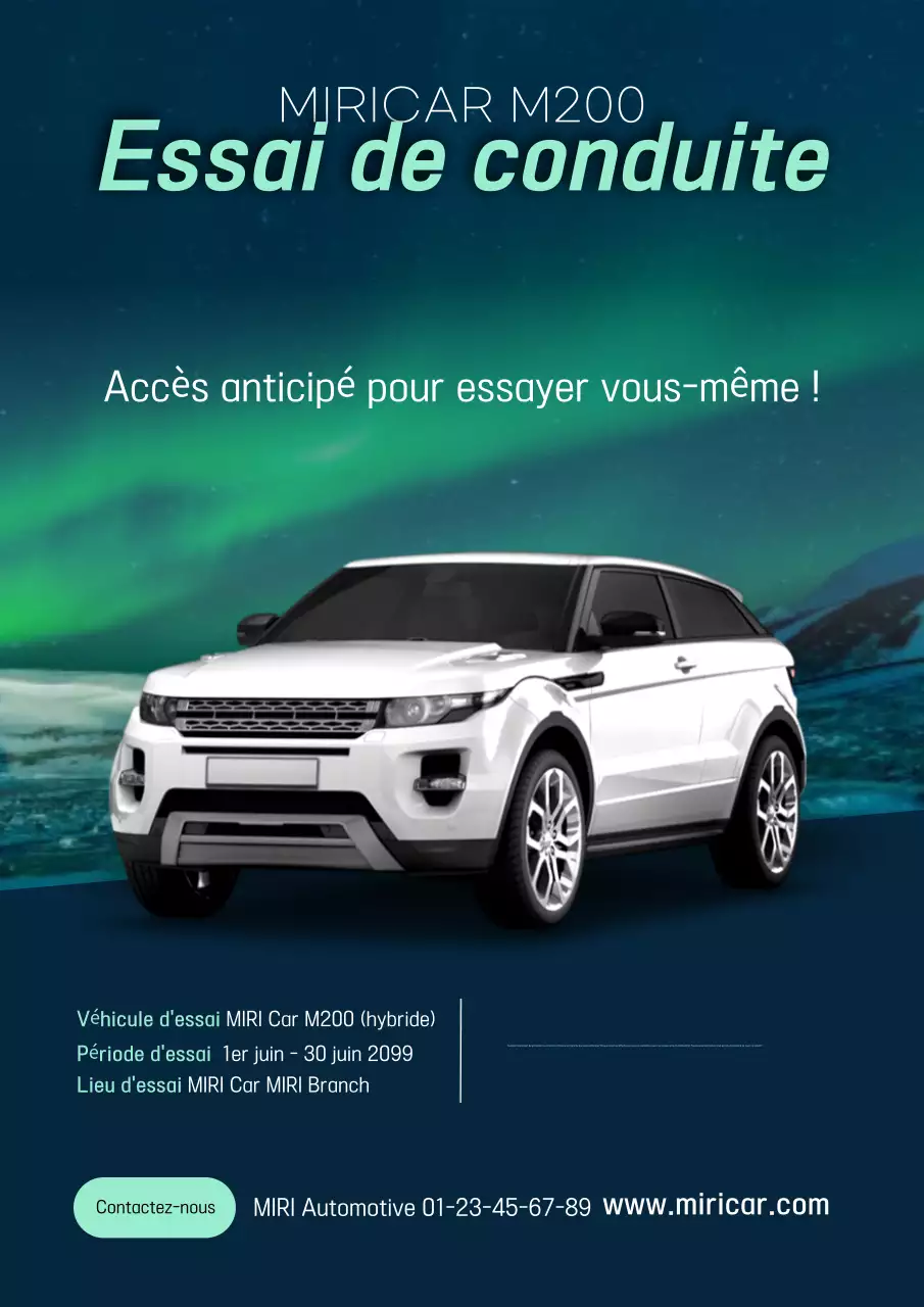 Événement de voitures vertes et modernes