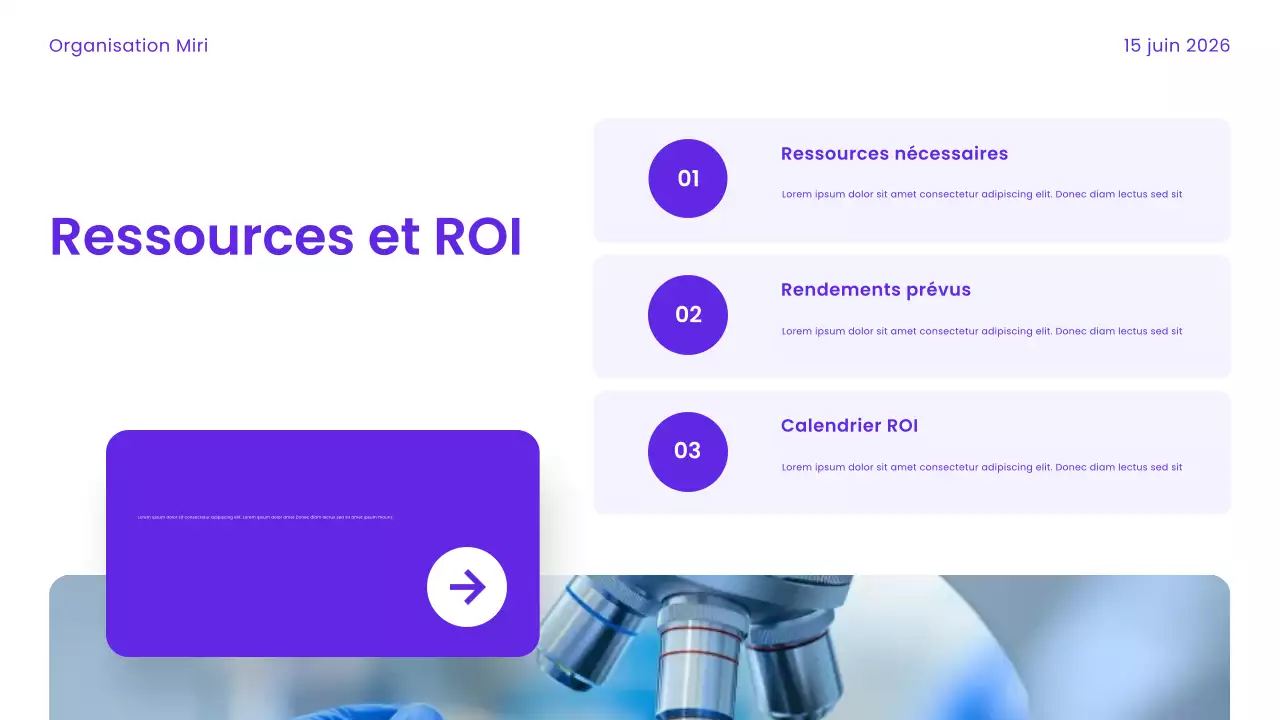 Présentation des soins de santé modernes en violet