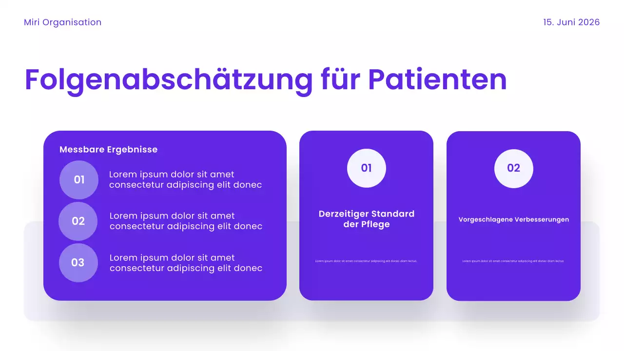 Lila Moderne Gesundheitspflege Präsentation
