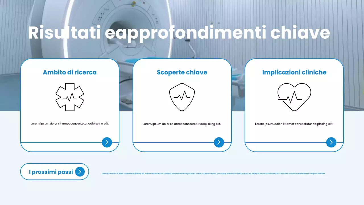 Presentazione delle tendenze sanitarie moderne blu