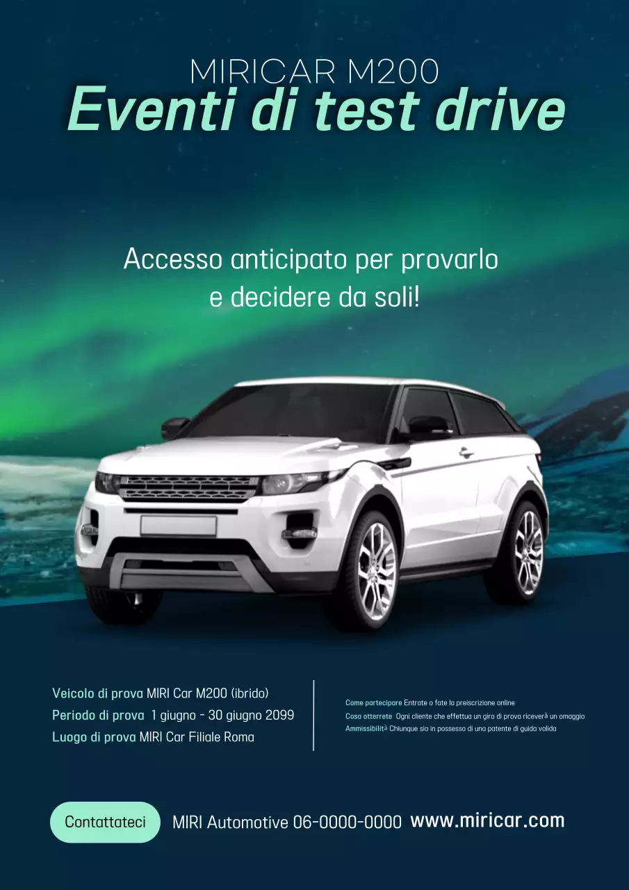 Evento per auto moderne ed ecologiche