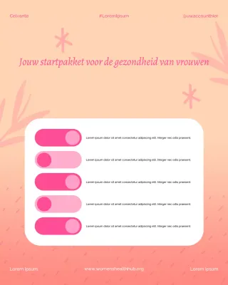 Roze Instagram-bericht over moderne vrouwengezondheid