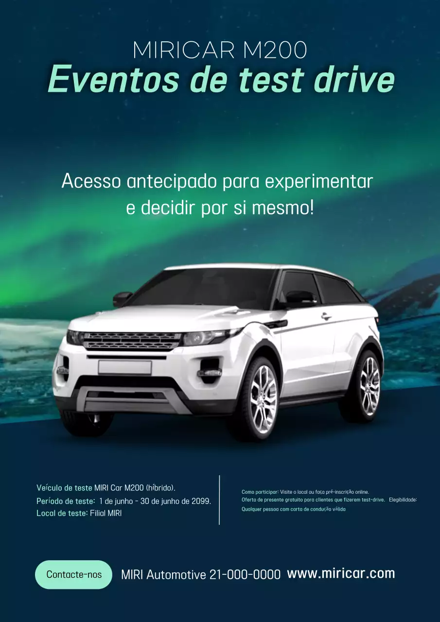 Evento de Carro Moderno Verde