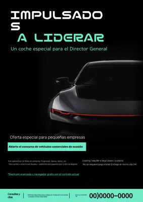 Lujoso coche comercial usado en venta en color menta y negro.