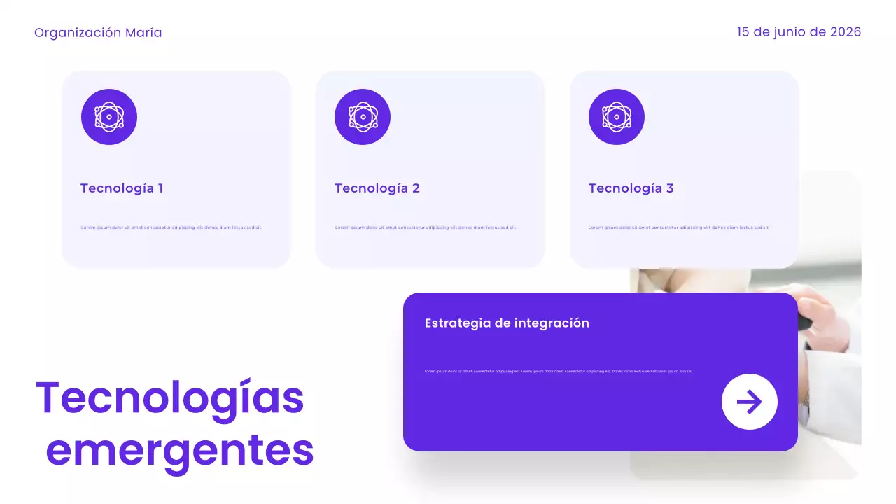 Presentación de atención médica moderna púrpura