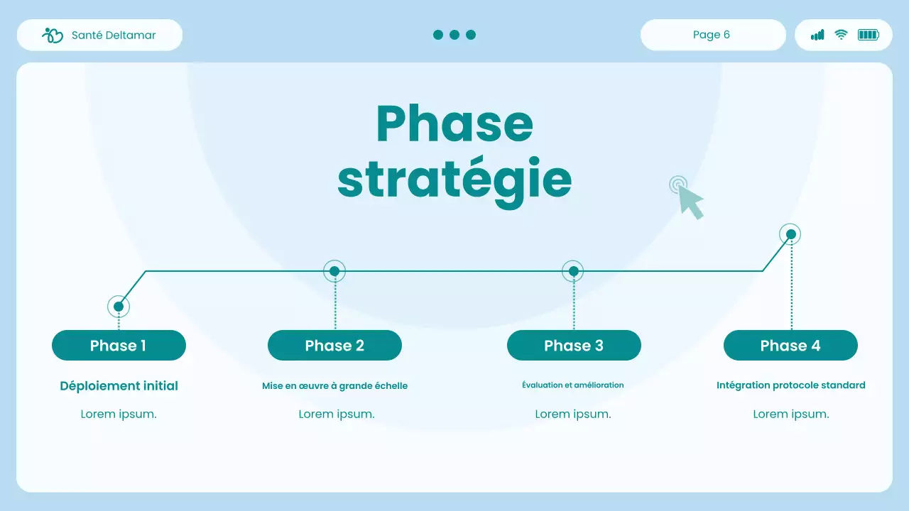 Présentation du rapport sur les perspectives de l'interface utilisateur et de l'expérience utilisateur modernes des soins de santé en bleu et vert