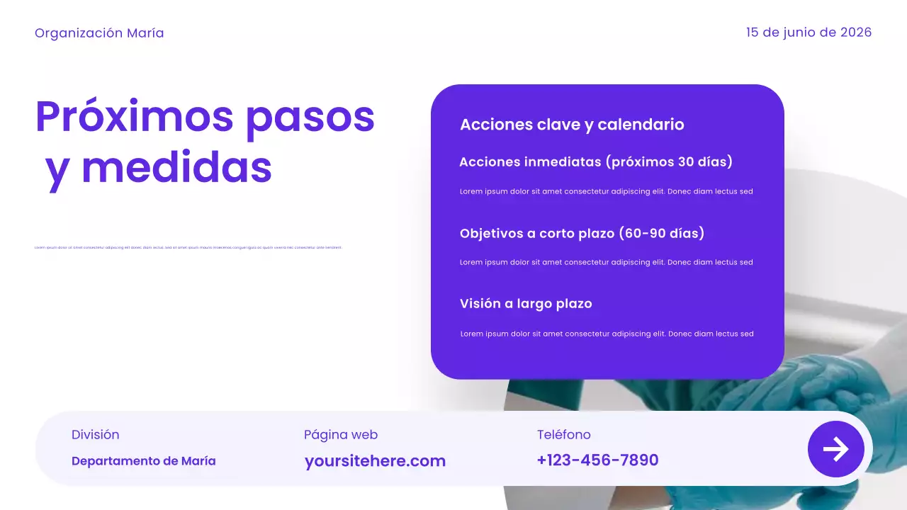 Presentación de atención médica moderna púrpura