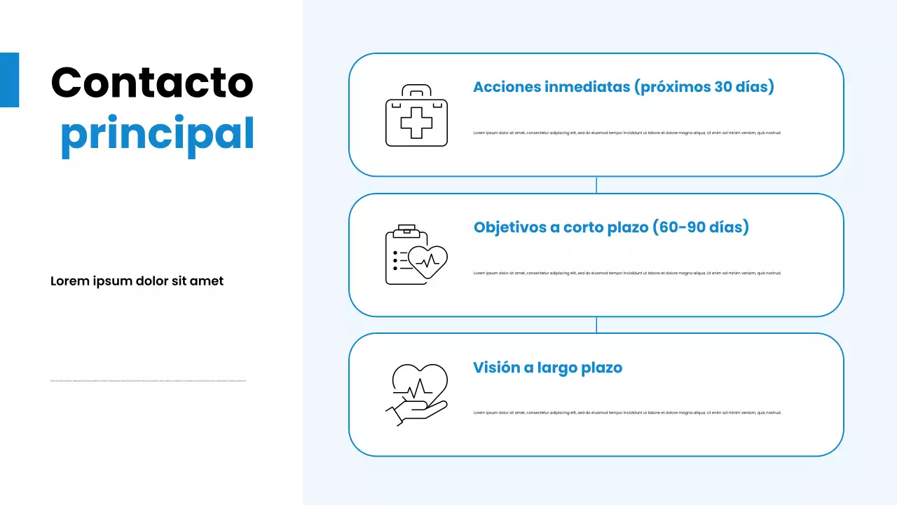 Presentación de tendencias de atención médica moderna en Blue