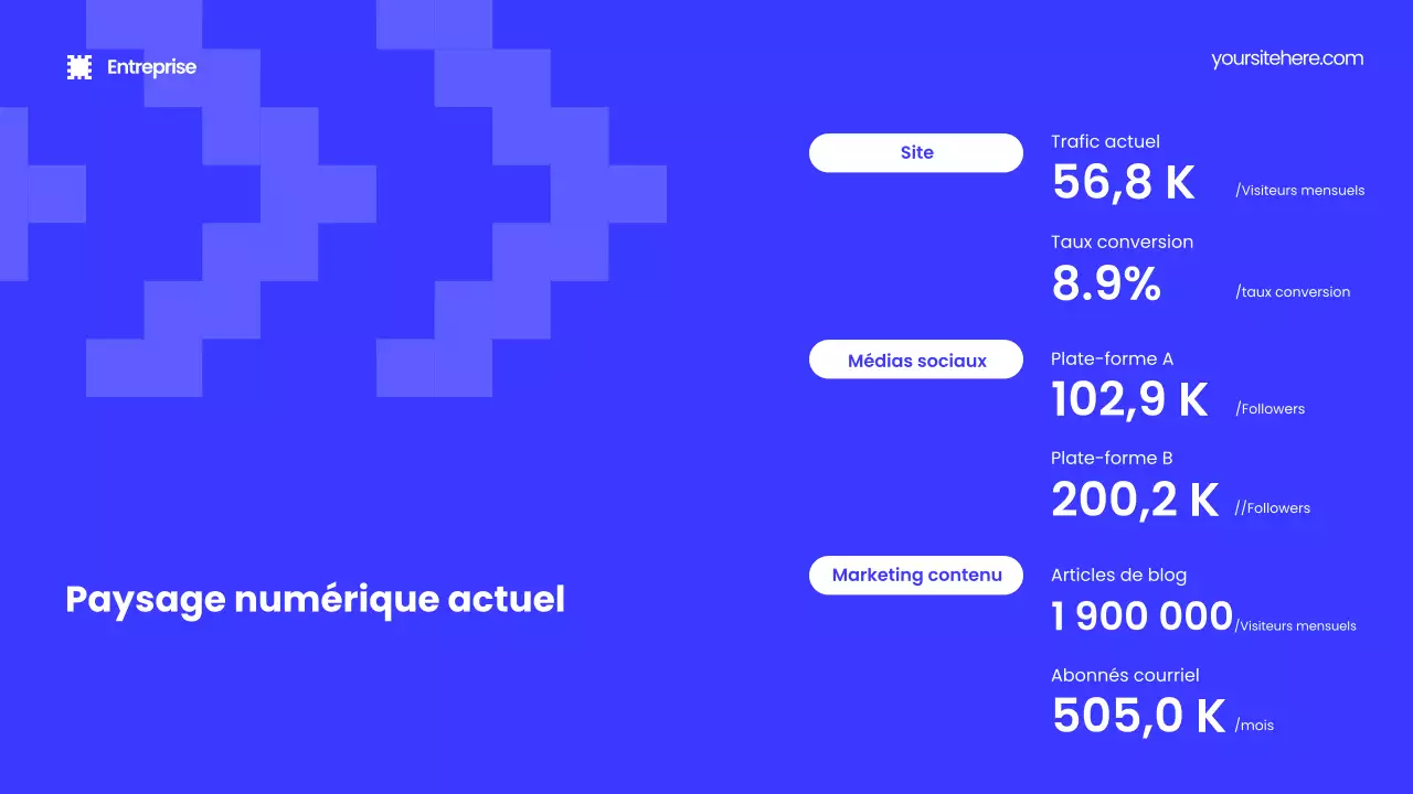 Présentation de promotion marketing moderne noire