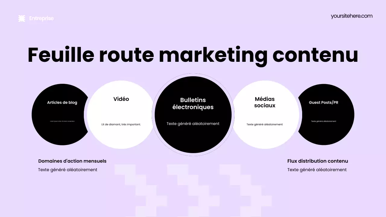 Présentation de promotion marketing moderne noire