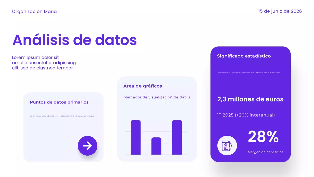 Presentación de atención médica moderna púrpura