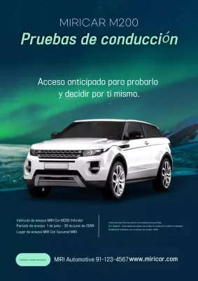 Evento de coches modernos y ecológicos