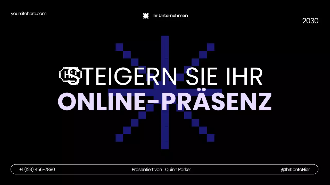 Schwarze moderne Marketing-Promotion-Präsentation