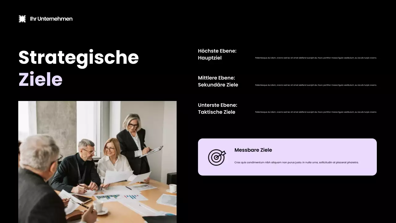 Schwarze moderne Marketing-Promotion-Präsentation